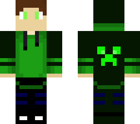 green and black hoodie