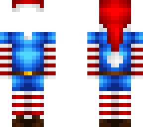 ob - red & blue elf stripe outfit