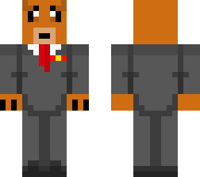 orange dog in tux