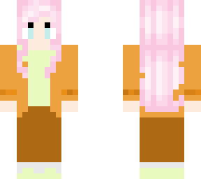 pink hair forest girl
