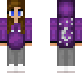 purple girl skin with stars