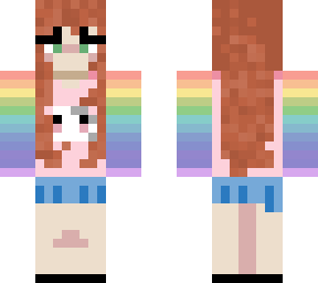 rainbow cloud girl