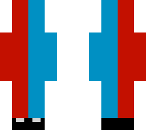red and blue person
