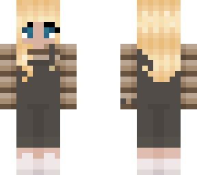blonde overalls