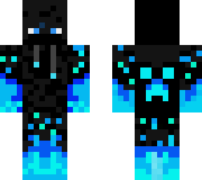 blue enderman in hoddie