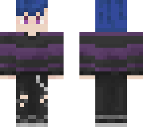 blue hair grunge