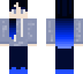 blue ombr hair girl