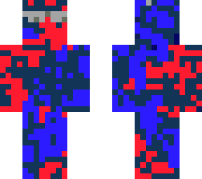 blue red