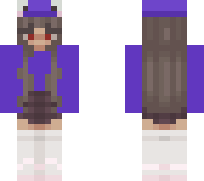 girl wearing purple hoodie and hat