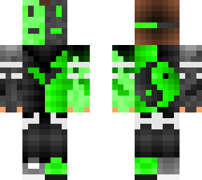 green masked helper