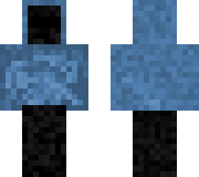 masked, blue hoodie.