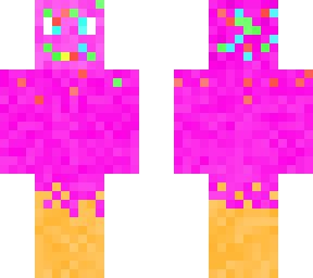 purple cupcake man with sprinkles