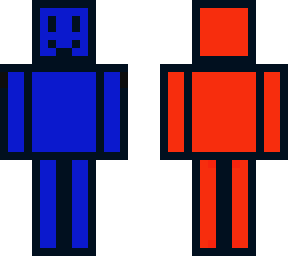 red and blue