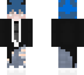 skin emo hair blue