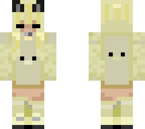 yellow cat girl in a hoodie