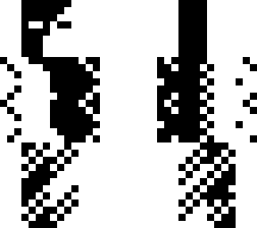 black and white skin.