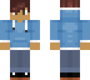 blue hoodie