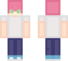 boy with pink hair