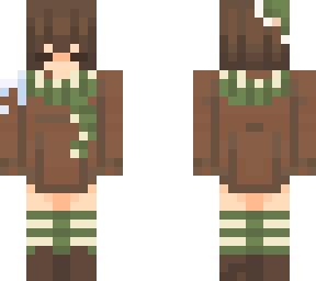 brown winter girl