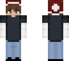 christmas hat dark sweater boy