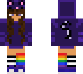 cute hoodie cat girl