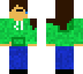 girl in green hoodie