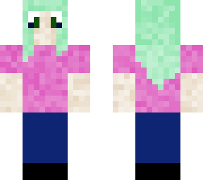 green haired girl
