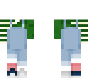 green stripe overalls