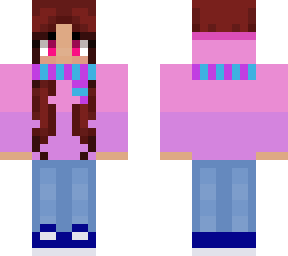 pink and purple hoodie girl