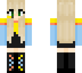 yellow headphones girl