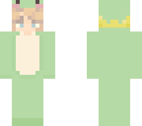 blonde froggy onesie with crown