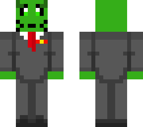 green cat in tux