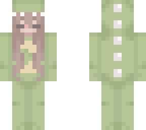 green dino girl onesie