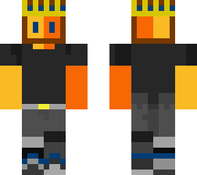 orange and yellow block head