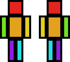 rainbow block man
