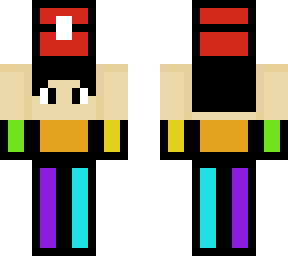 rainbow short man holding chest