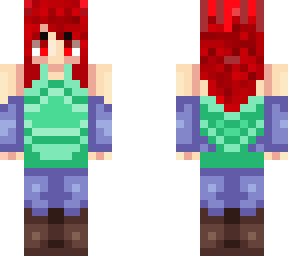 red head wearing a fantasy jade costume