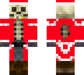 santa skeleton with a hat