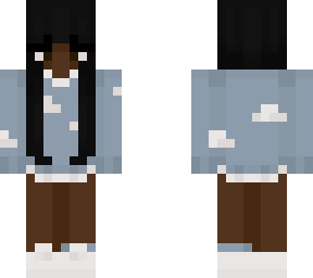 black girl in clouds sweater/ edited, original by ameeruh