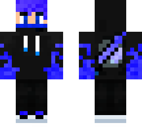 blue fire gamer boy