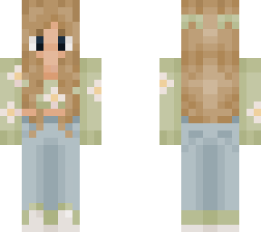 Cute blonde flower girl | Minecraft Skin