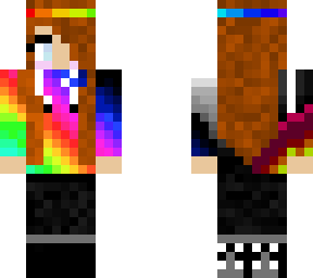 girl with a rainbow hoodie.