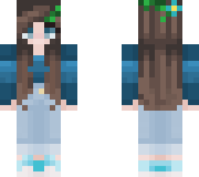 girl with flower crown and shaded hair