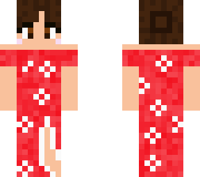 girl with flower dress with slit