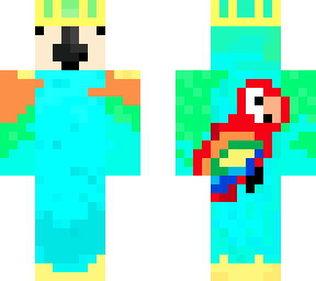 parrot with a crown