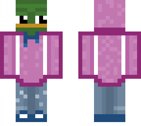 pepe with pink hoodie