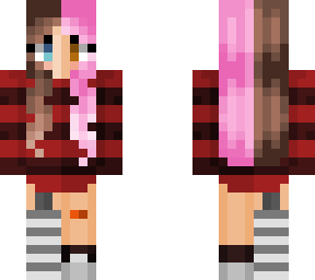 pink and brown hair girl