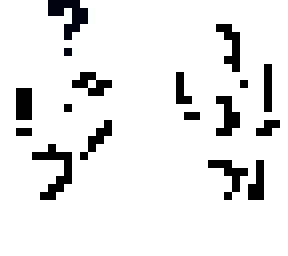 sort of kind of looks like ? and stuff