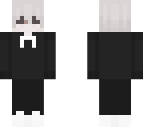 white hair bow tie