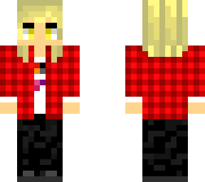 blond hair red flannel shirt sahara